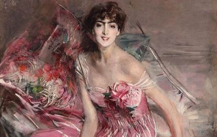 Signora in rosa, opera di Boldini del 1916