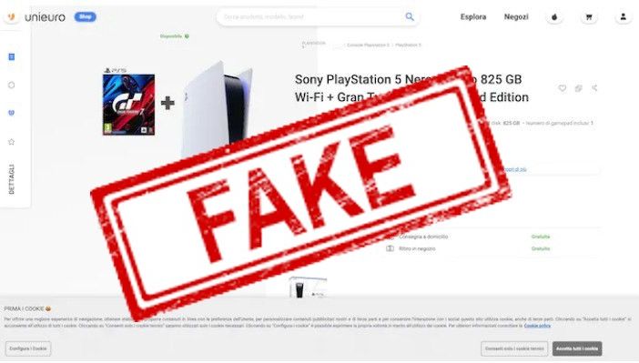 Il sito fake