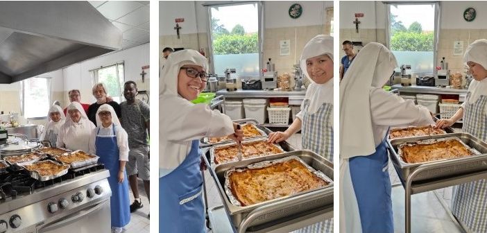 Nelle foto Marco Pieri (oresidente Cooperativa Argo – Trattoria Villa Quaglina) con Demba