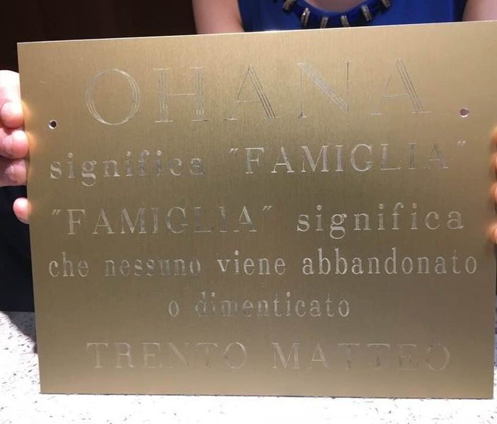 Targa in memoria di Matteo Trento all'Istituto Alberghiero di Trino Vercellese