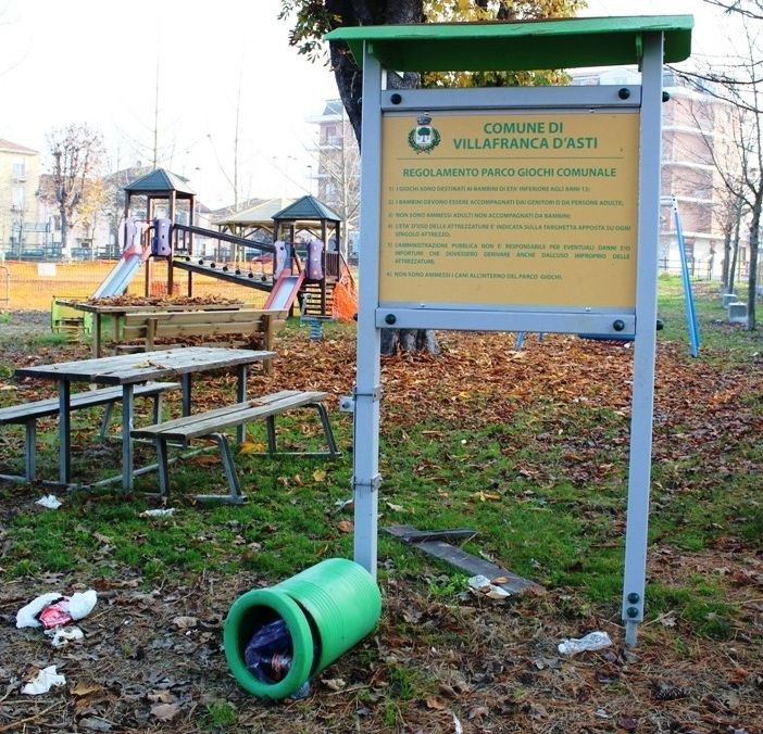 atti di teppismo al Parco Valentino