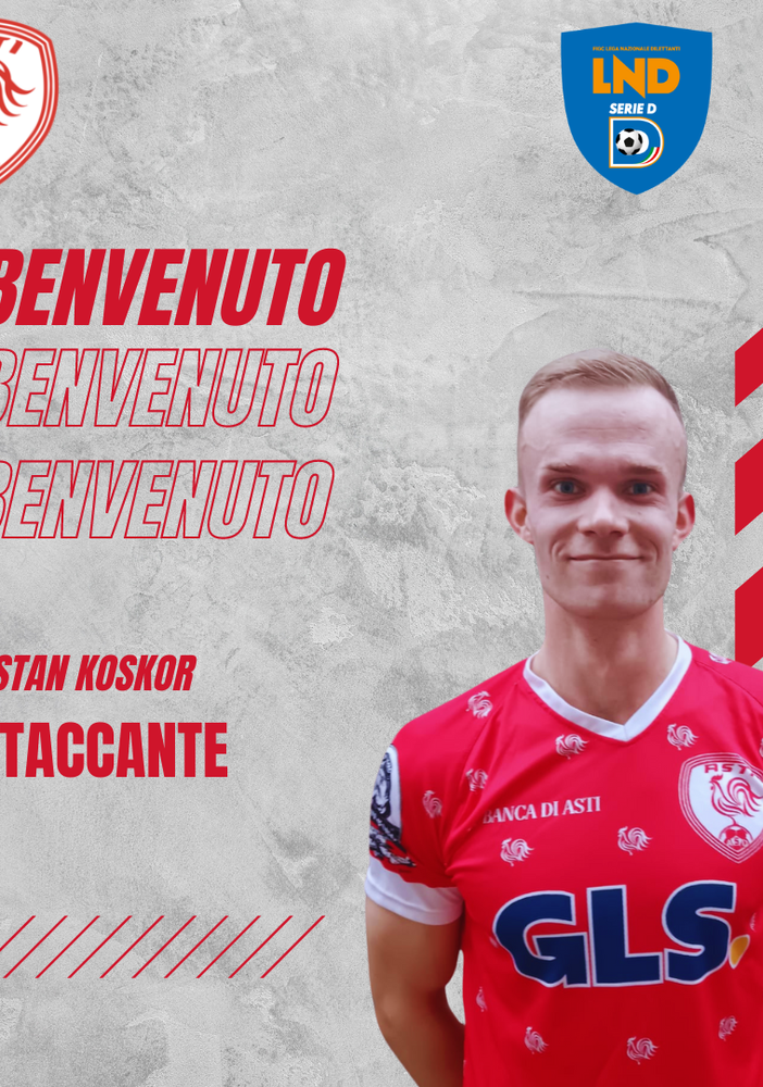 Calcio Serie D: all'Asti arriva l'attaccante estone Tristan Koskor