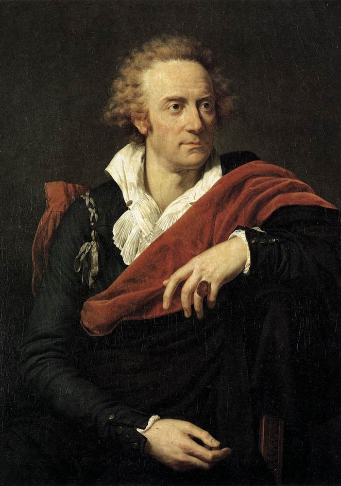 Vittorio Alfieri ritratto dall'amico Fabre all'età di 44 anni, come il letterato desiderava essere ricordato da contemporanei e posteri
