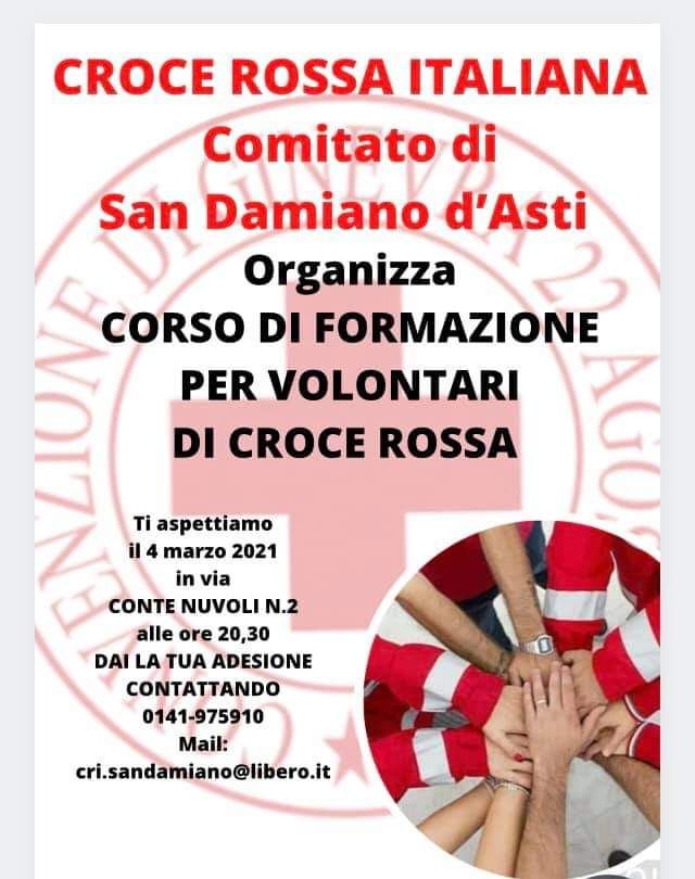 La CRI di San Damiano organizza un corso di formazione per nuovi volontari