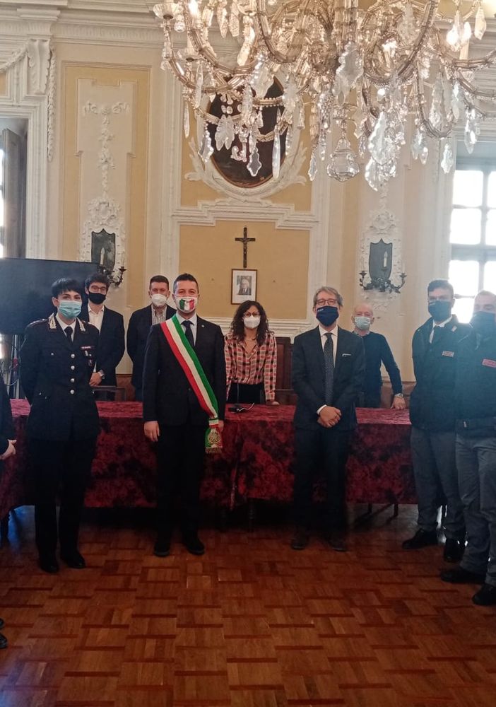 Un momento della visita