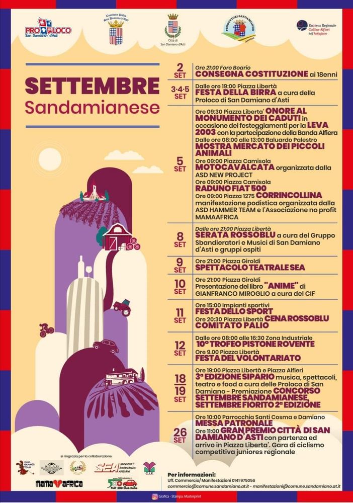 Illustrato il programma del ricco “Settembre Sandamianese”
