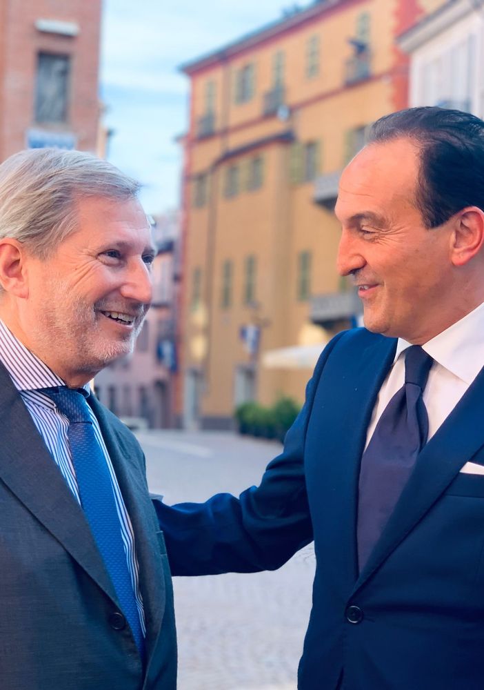 Cirio incontra il commissario europeo al Bilancio, Johannes Hahn, in visita in Piemonte