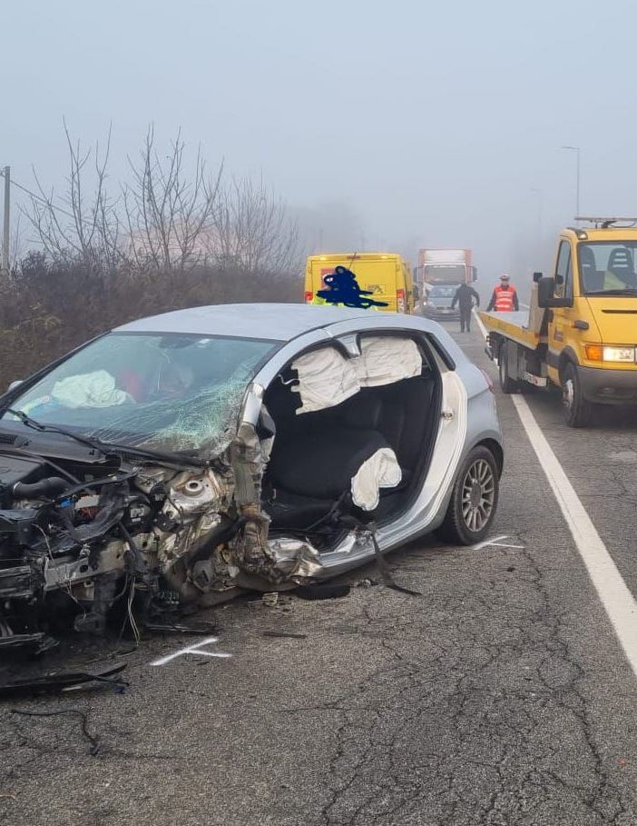 Agliano: incidente frontale questa mattina. Due feriti