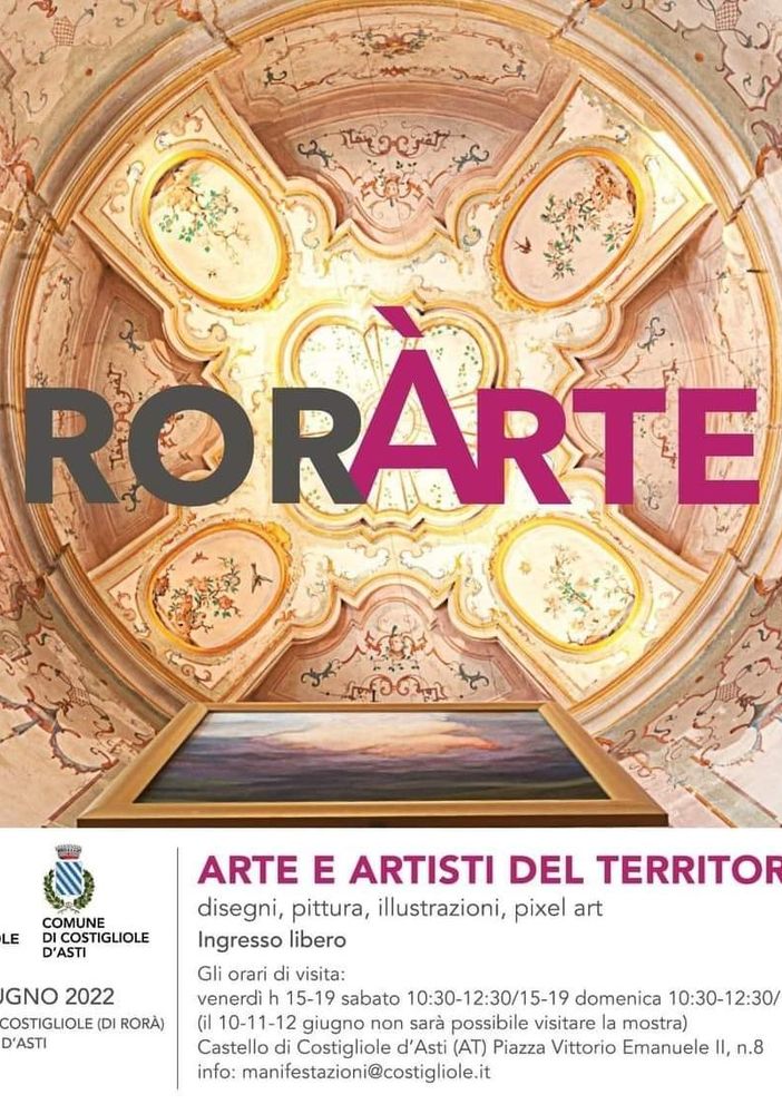 Sabato 4 giugno a Costigliole al via la terza edizione di &quot;RorArte&quot;