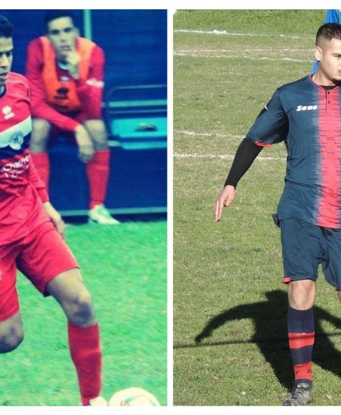 Yassine 'Yasso' Mahboub con le due maglie della sua carriera calcistica. A sinistra con quella dei 'Villans', a destra con quella dello Spartak San Damiano Yassine 'Yasso' Mahboub con le due maglie della sua carriera calcistica. A sinistra con quella dei 'Villans', a destra con quella dello Spartak San Damiano