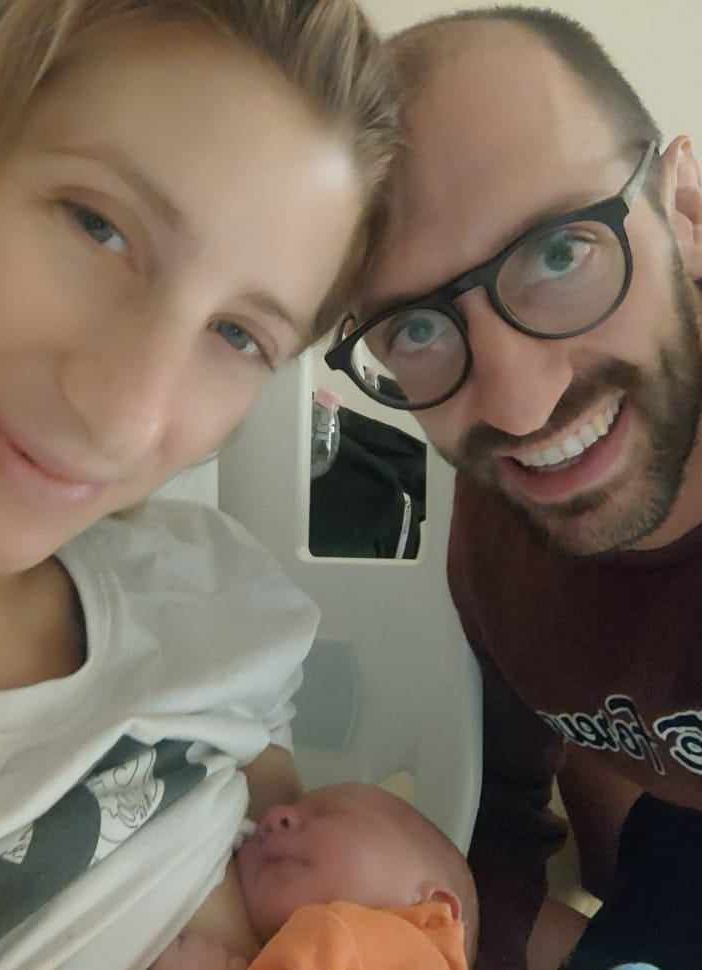 Gioele con mamma Zita e papà Alfredo