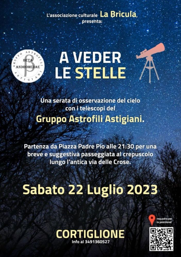 Si va &quot;A veder le stelle&quot; con il Gruppo Astrofili astigiani