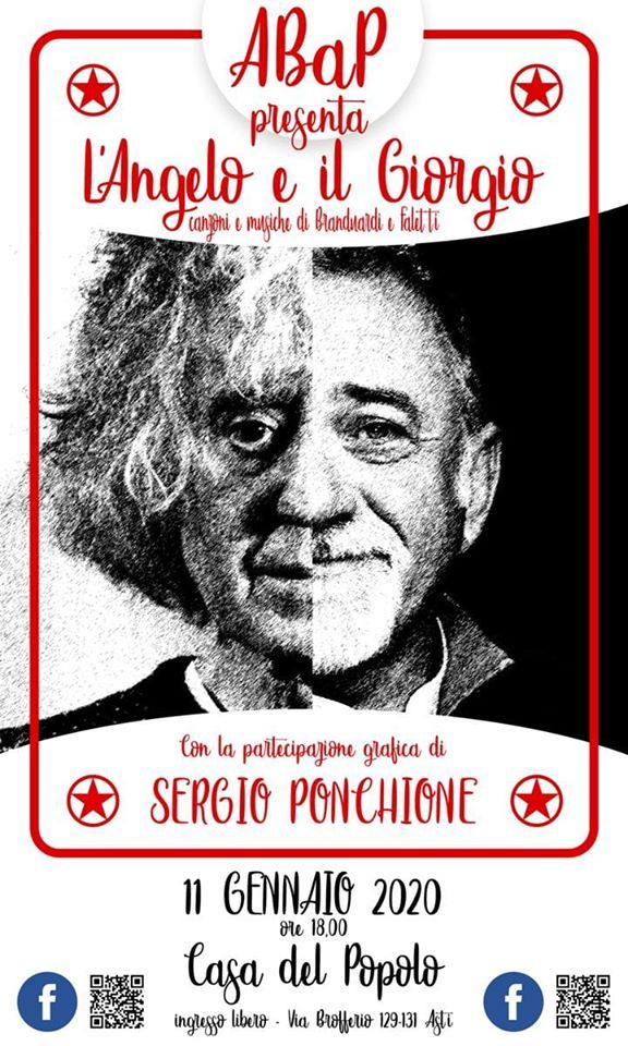 &quot;L'Angelo e il Giorgio&quot; sabato 11 gennaio alla Casa del Popolo. Sergio Ponchione disegnerà &quot;in diretta&quot;