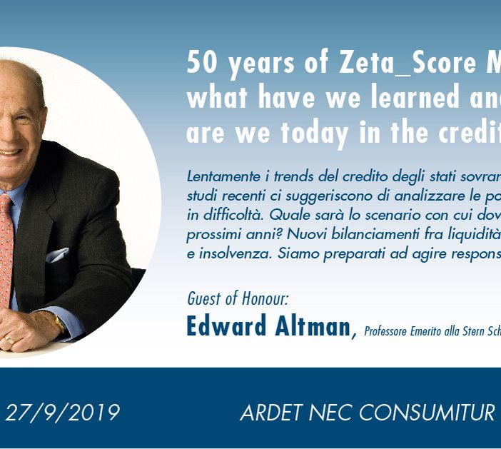 Edward Altman fa tappa in Adaci al meeting della Community dei CPO LOUNGE 27 Settembre Regina Palace Stresa (VB)