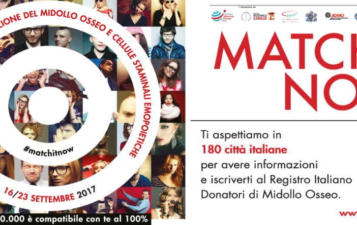 Anche ad Asti arriva la campagna &quot;Match it Now&quot;. Il 5 ottobre volontari in piazza per salvare delle vite