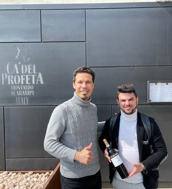 Anderson Hernanes e Mattia Antoniazzi presso Cà del Profeta
