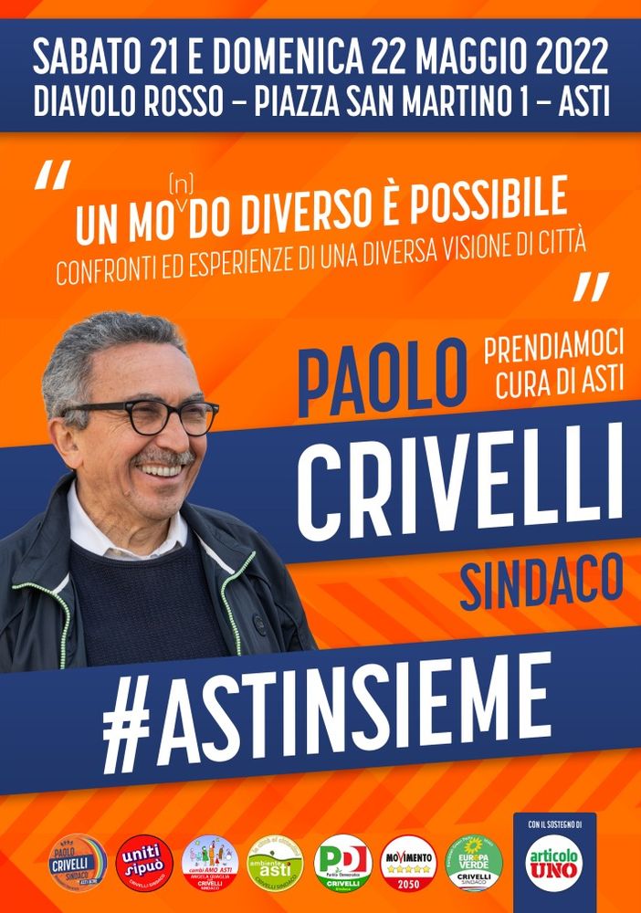 Agenda elettorale: una due giorni di musica e 'visioni' per Paolo Crivelli