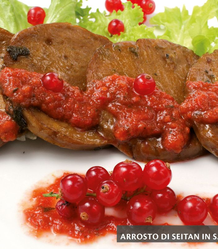 I mercoledì veg di Ortofruit. Oggi prepariamo il delizioso arrosto di seitan in salsa al ribes
