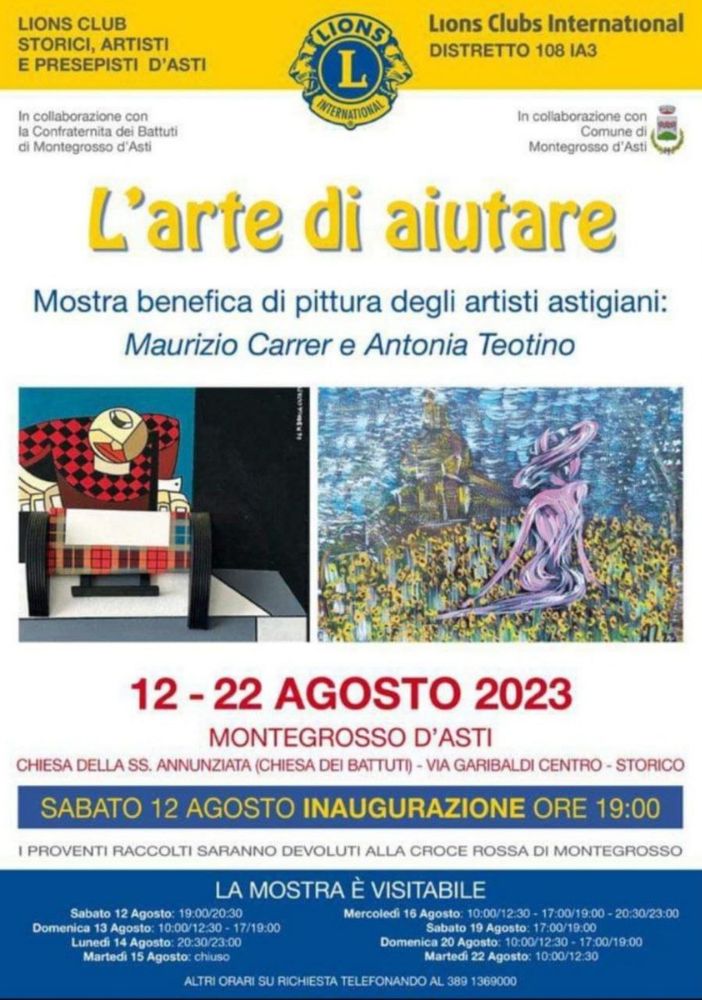 L'arte incontra la solidarietà con la mostra di Antonia Teotino e Maurizio Carrer