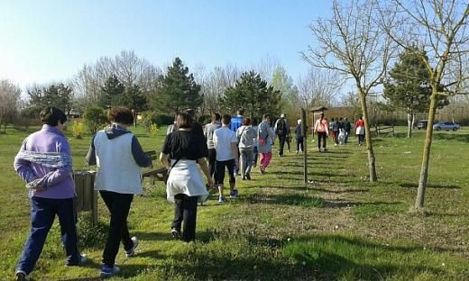Un gruppo di cammino della Asl