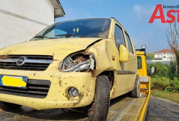 Finisce in un fosso a causa di un cinghiale. A soccorrere una coppia di fidanzati, un vigile del fuoco fuori servizio