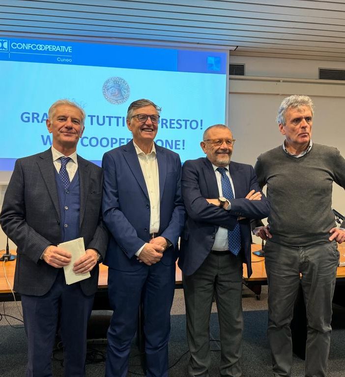 Da sinistra: Pietro Cavallero, Mario Sacco, Tino Ernesto Cornaglia e Alessandro Durando