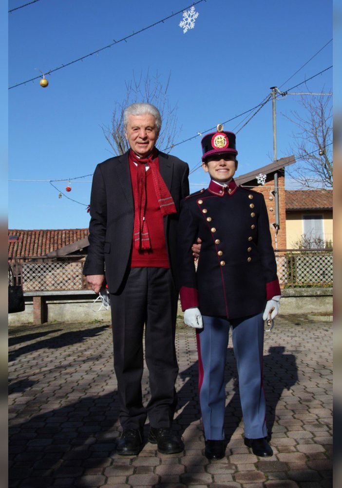 Don Luigi Berzano con Sofia
