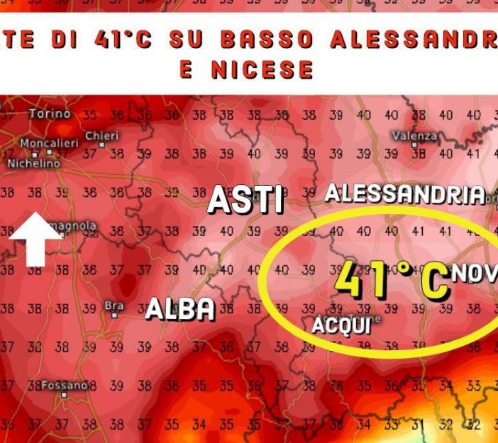Oggi e domani le giornate più calde dell'anno secondo le previsioni di Dati Meteo Asti