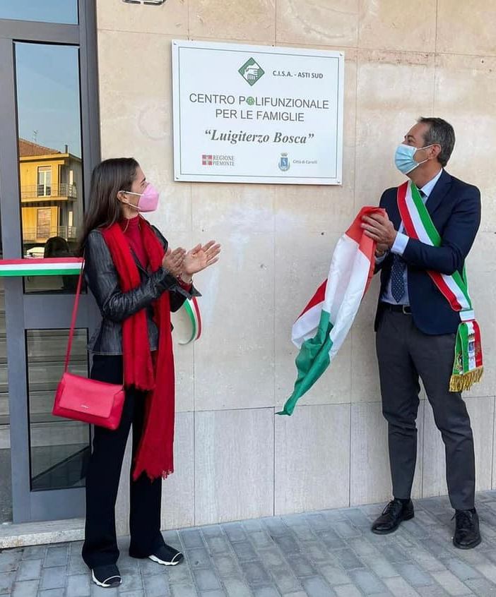 L'inaugurazione con il sindaco e Polina Bosca