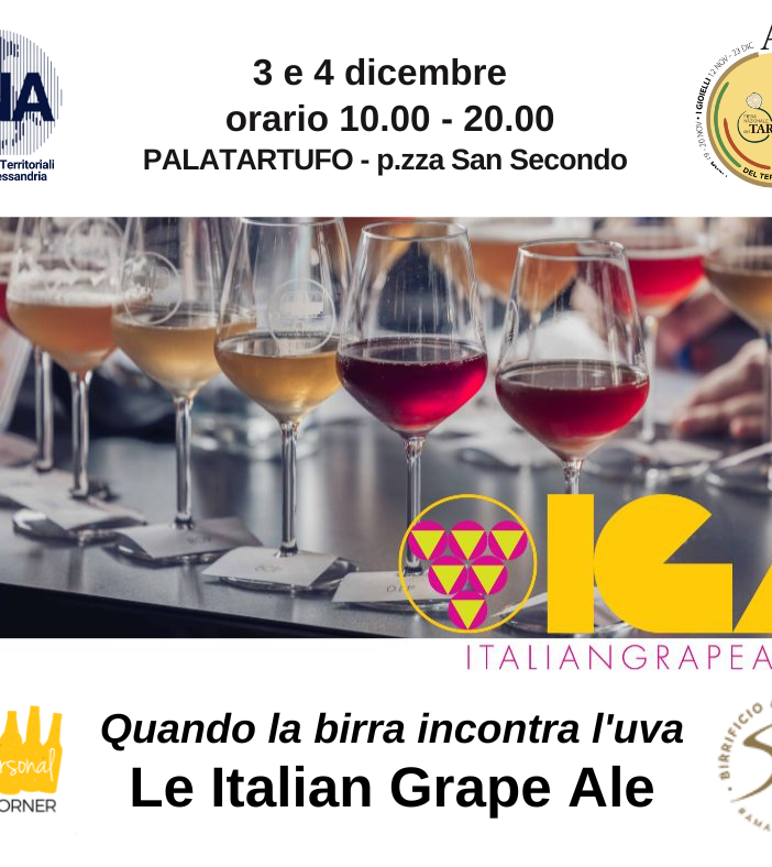 Tra i Gioielli del territorio di piazza San Secondo splendono le  Italian Grape Ale  del birrificio Sagrin