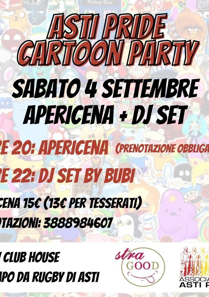 Per salutare l'estate, al campo rugby di Asti arriva il Cartoon Pride