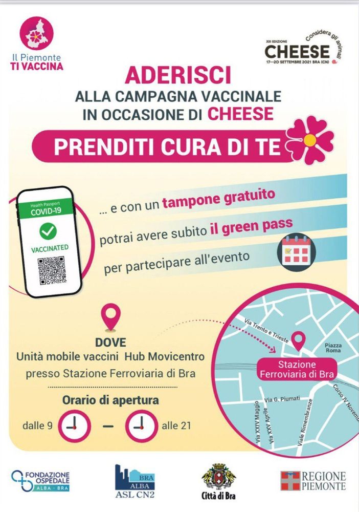 Unità mobile in Piemonte nei grandi eventi con vaccino e tampone gratuito per il green pass