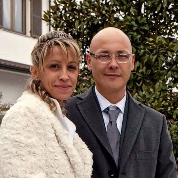 Cinzia e Manuel Bacco il giorno del matrimonio