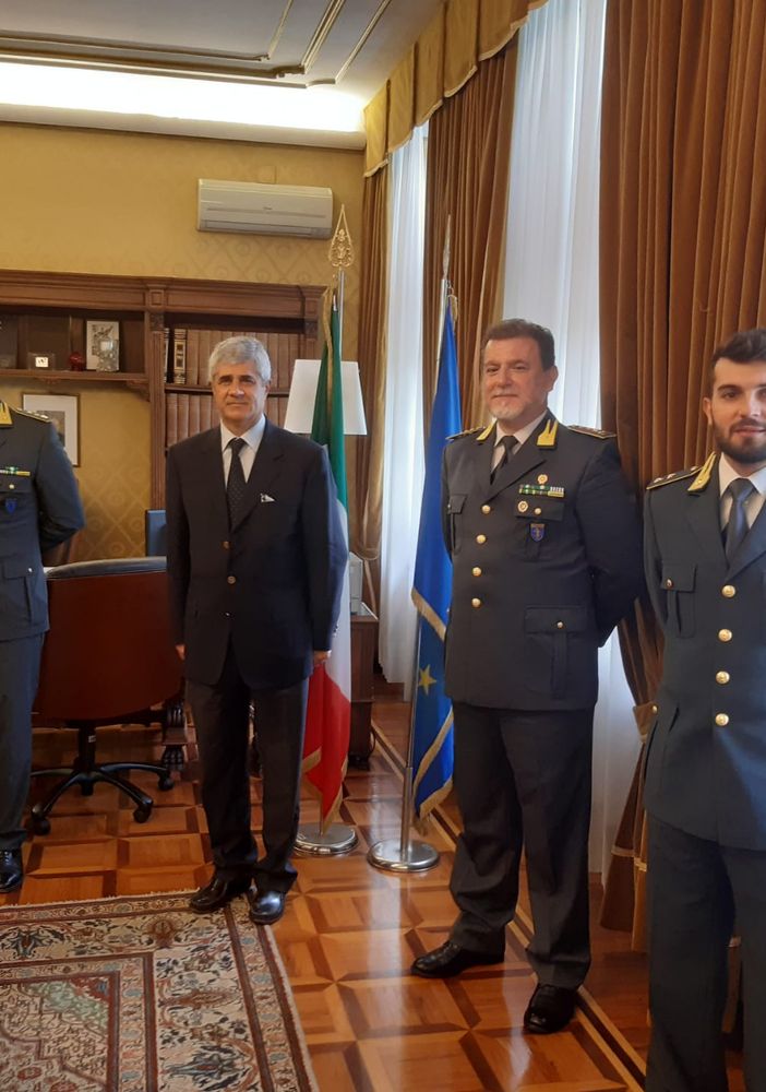 Visita in Prefettura ad Asti dei nuovi comandanti della Guardia di Finanza di Asti