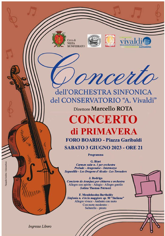 Marcello Rota torna a casa: L'orchestra del conservatorio di Alessandria in esibizione al Foro Boario