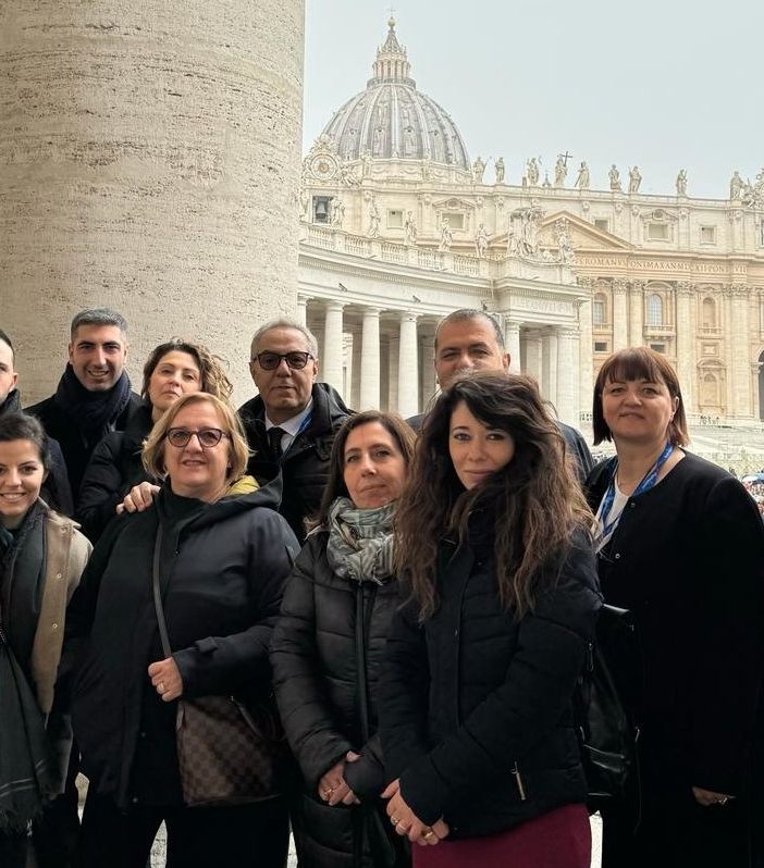 La delegazione in visita al Papa