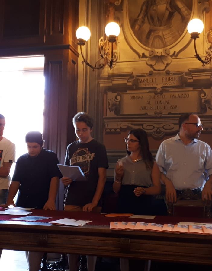 Un mpomento della conferenza stampa