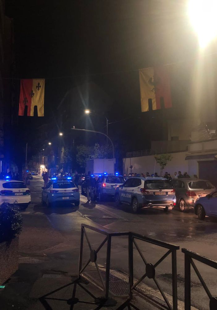 Una foto d'archivio di controlli in corso Matteotti