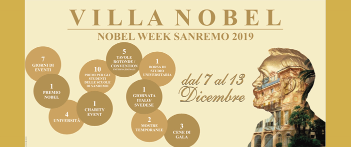 Nobel Week: a Sanremo dal 7 al 13 dicembre una settimana internazionale dedicata ai Premi Nobel