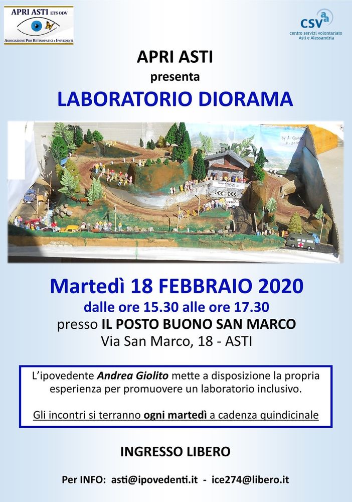Continuano ad Asti le iniziative dell'APRI. Sabato 22 febbraio lo spettacolo teatrale &quot;A braccia spalancate&quot;