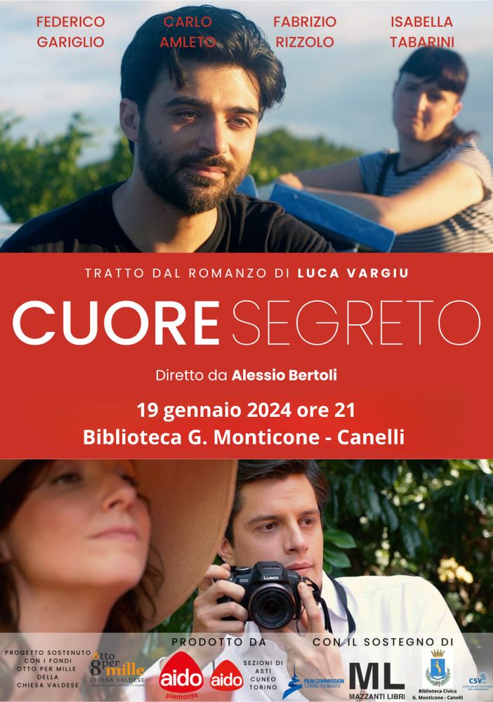 Cuore segreto, il primo cortometraggio di Aido Piemonte arriva a Canelli