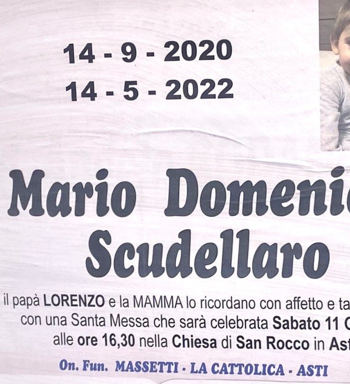 Il piccolo Mario Domenico Scudellaro sarà ricordato dai genitori naturali con una messa a San Rocco