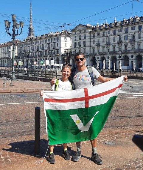 Da Varazze a Torino a piedi per Dynamo Camp: dopo 5 giorni Filippo e Francesca arrivano a destinazione, raccolti più di 2mila euro
