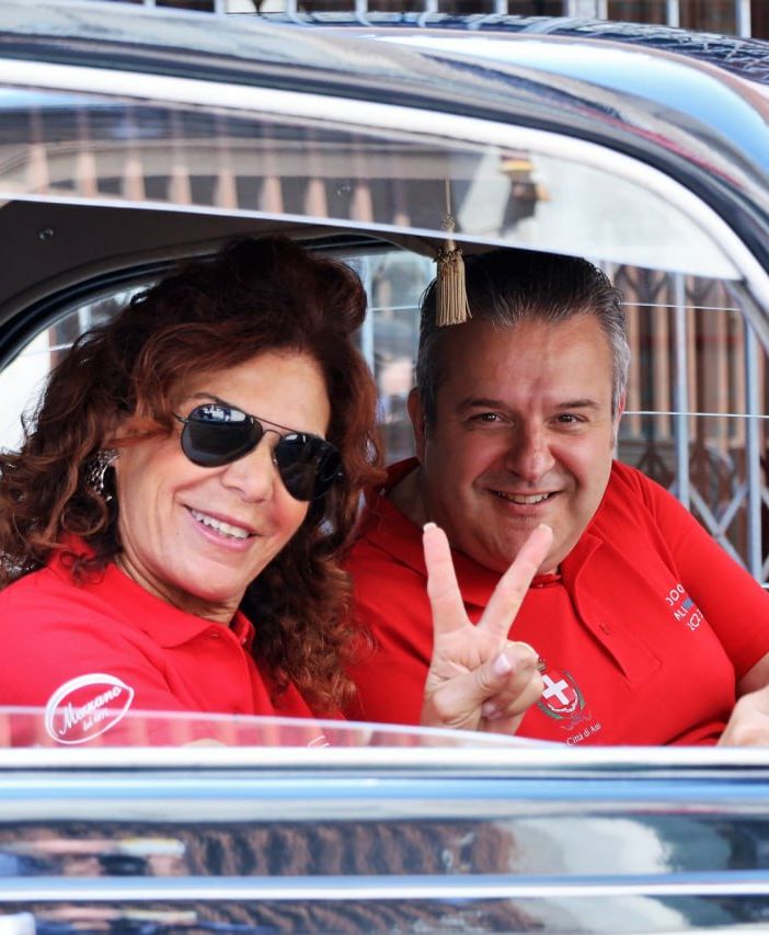 L'assessore Origlia e la pilota Prisca Taruffi