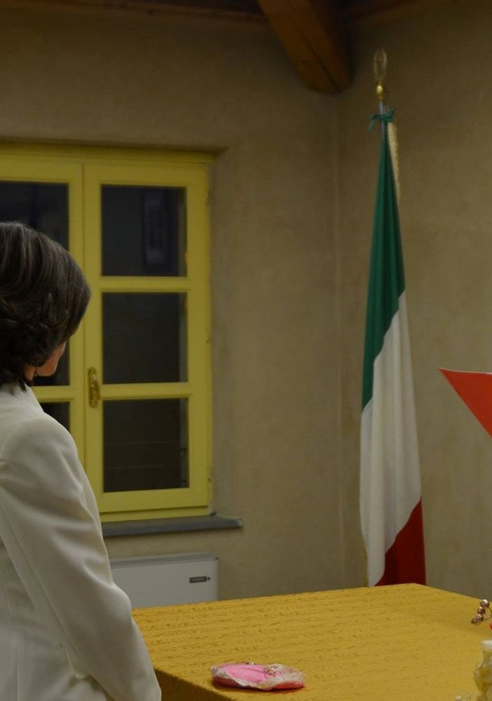 Emanuela e Linda nel giorno dell'unione civile a Baldichieri