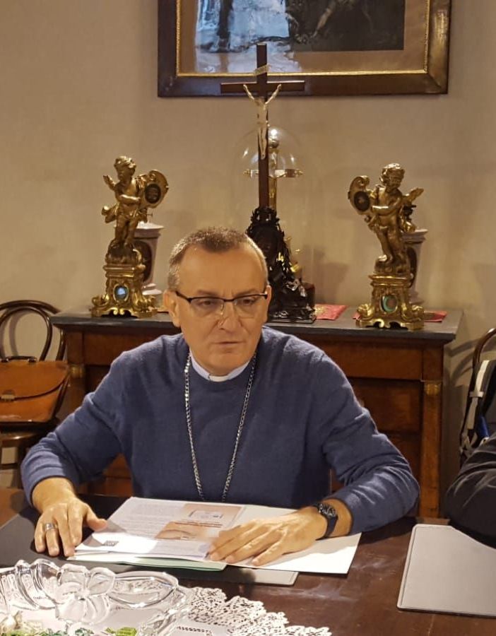 Il vescovo Prastaro con Michelino Musso e Dino Barberis