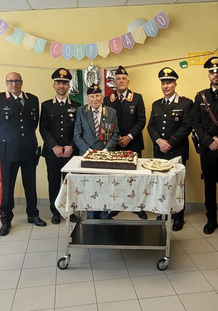 Garessio in festa per i 105 anni del Maresciallo Renato Quaglia
