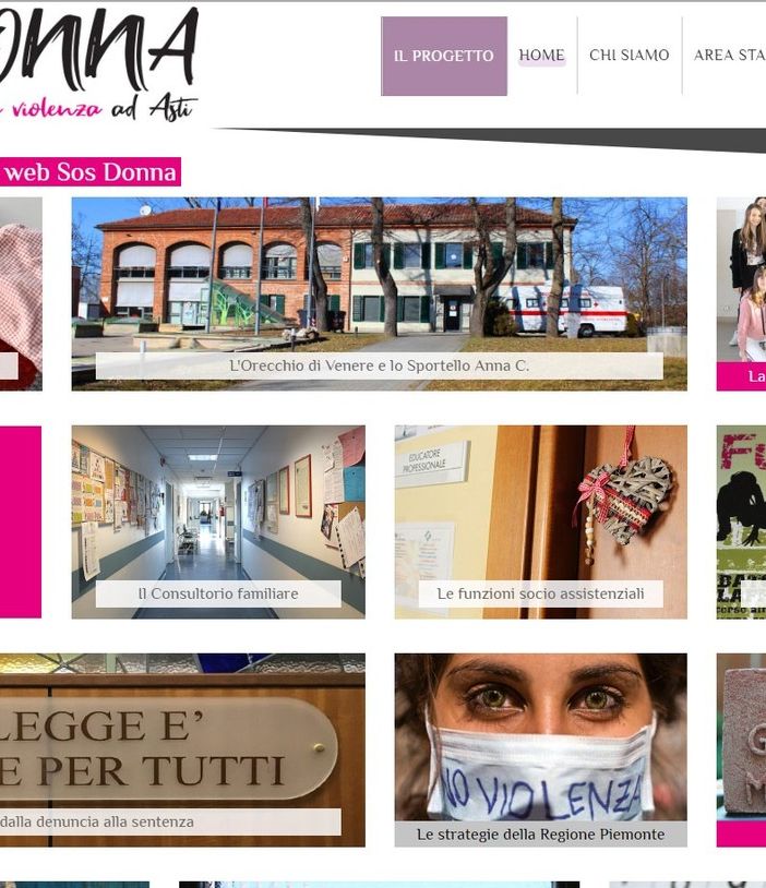 La home page del sito