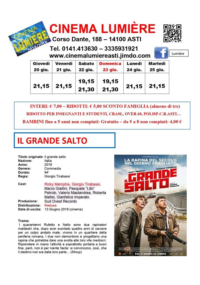 Al cinema Lumière continua la programmazione del film &quot;Il grande salto&quot;