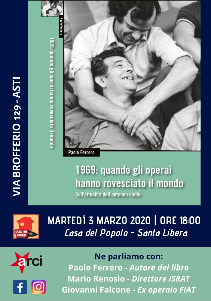 Alla Casa del Popolo Paolo Ferrero racconterà “quando gli operai hanno rovesciato il mondo”